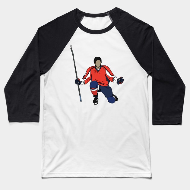 Ovi Celebration Baseball T-Shirt by rattraptees